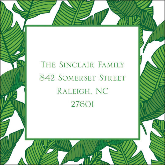 Tropical Leaves Address Labels